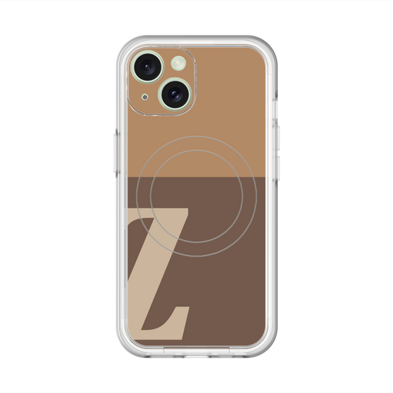 スリムプロテクションプレミアムケース with MagSafe［ オリジナル - initial two tone - Z brown ］