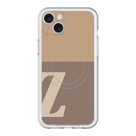スリムプロテクションプレミアムケース with MagSafe［ オリジナル - initial two tone - Z brown ］