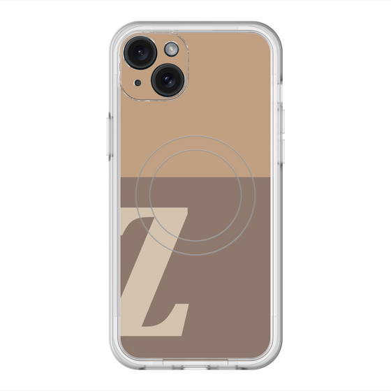 スリムプロテクションプレミアムケース with MagSafe［ オリジナル - initial two tone - Z brown ］