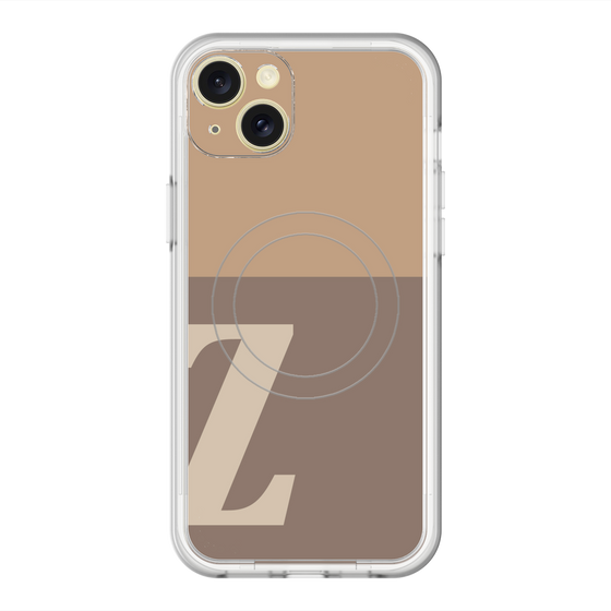 スリムプロテクションプレミアムケース with MagSafe［ オリジナル - initial two tone - Z brown ］