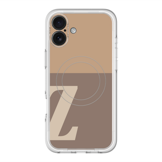 スリムプロテクションプレミアムケース with MagSafe［ オリジナル - initial two tone - Z brown ］