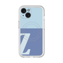 スリムプロテクションプレミアムケース with MagSafe［ オリジナル - initial two tone - Z blue ］