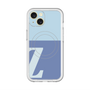 スリムプロテクションプレミアムケース with MagSafe［ オリジナル - initial two tone - Z blue ］