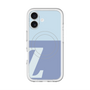 スリムプロテクションプレミアムケース with MagSafe［ オリジナル - initial two tone - Z blue ］