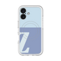 スリムプロテクションプレミアムケース with MagSafe［ オリジナル - initial two tone - Z blue ］