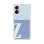 スリムプロテクションプレミアムケース with MagSafe［ オリジナル - initial two tone - Z blue ］