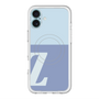 スリムプロテクションプレミアムケース with MagSafe［ オリジナル - initial two tone - Z blue ］