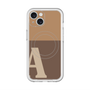 スリムプロテクションプレミアムケース with MagSafe［ オリジナル - initial two tone - A brown ］