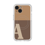 スリムプロテクションプレミアムケース with MagSafe［ オリジナル - initial two tone - A brown ］