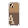 スリムプロテクションプレミアムケース with MagSafe［ オリジナル - initial two tone - A brown ］