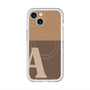 スリムプロテクションプレミアムケース with MagSafe［ オリジナル - initial two tone - A brown ］