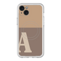 スリムプロテクションプレミアムケース with MagSafe［ オリジナル - initial two tone - A brown ］