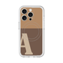 スリムプロテクションプレミアムケース with MagSafe［ オリジナル - initial two tone - A brown ］