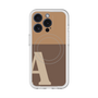 スリムプロテクションプレミアムケース with MagSafe［ オリジナル - initial two tone - A brown ］