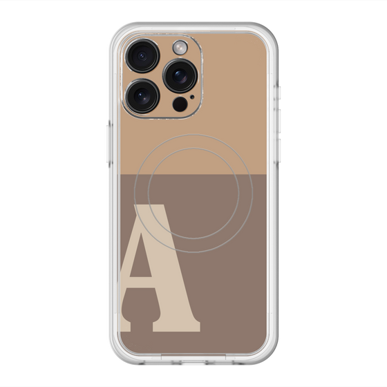 スリムプロテクションプレミアムケース with MagSafe［ オリジナル - initial two tone - A brown ］