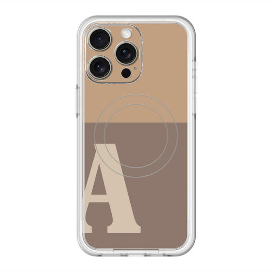 スリムプロテクションプレミアムケース with MagSafe［ オリジナル - initial two tone - A brown ］