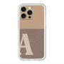 スリムプロテクションプレミアムケース with MagSafe［ オリジナル - initial two tone - A brown ］