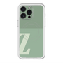 スリムプロテクションプレミアムケース with MagSafe［ オリジナル - initial two tone - Z green ］
