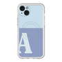 スリムプロテクションプレミアムケース with MagSafe［ オリジナル - initial two tone - A blue ］