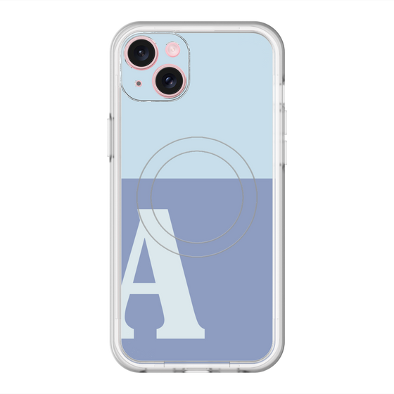 スリムプロテクションプレミアムケース with MagSafe［ オリジナル - initial two tone - A blue ］