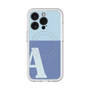スリムプロテクションプレミアムケース with MagSafe［ オリジナル - initial two tone - A blue ］