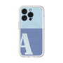 スリムプロテクションプレミアムケース with MagSafe［ オリジナル - initial two tone - A blue ］