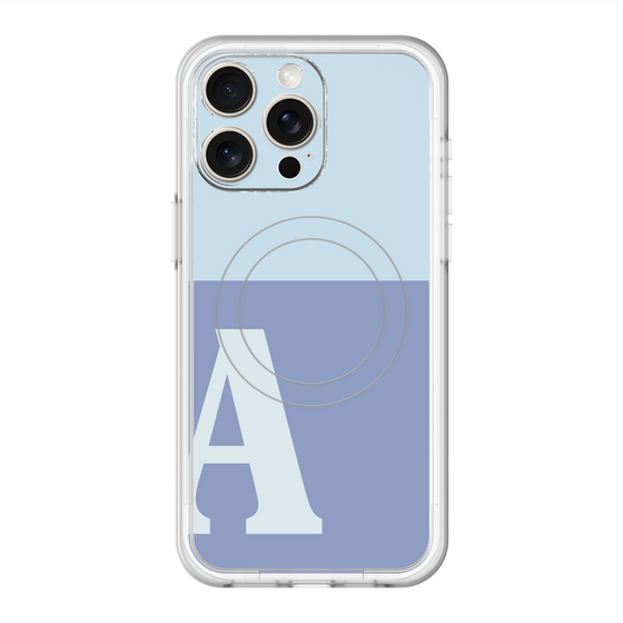 スリムプロテクションプレミアムケース with MagSafe［ オリジナル - initial two tone - A blue ］