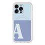 スリムプロテクションプレミアムケース with MagSafe［ オリジナル - initial two tone - A blue ］