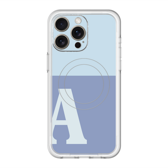 スリムプロテクションプレミアムケース with MagSafe［ オリジナル - initial two tone - A blue ］