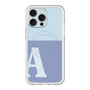 スリムプロテクションプレミアムケース with MagSafe［ オリジナル - initial two tone - A blue ］