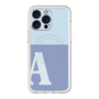 スリムプロテクションプレミアムケース with MagSafe［ オリジナル - initial two tone - A blue ］