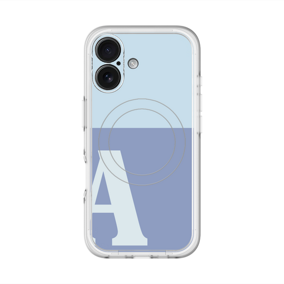 スリムプロテクションプレミアムケース with MagSafe［ オリジナル - initial two tone - A blue ］