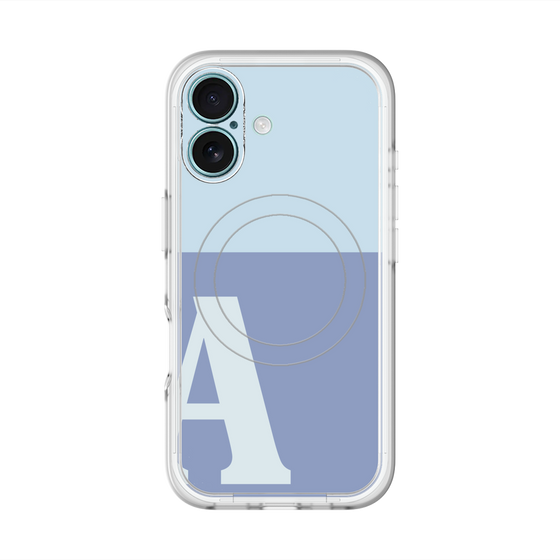 スリムプロテクションプレミアムケース with MagSafe［ オリジナル - initial two tone - A blue ］