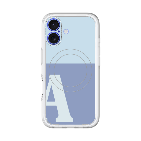スリムプロテクションプレミアムケース with MagSafe［ オリジナル - initial two tone - A blue ］
