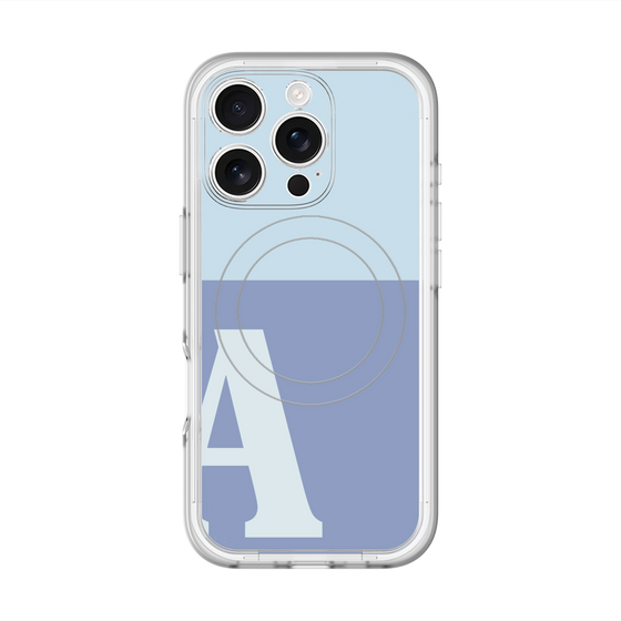 スリムプロテクションプレミアムケース with MagSafe［ オリジナル - initial two tone - A blue ］