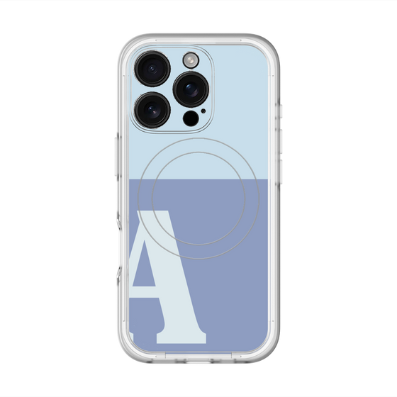 スリムプロテクションプレミアムケース with MagSafe［ オリジナル - initial two tone - A blue ］