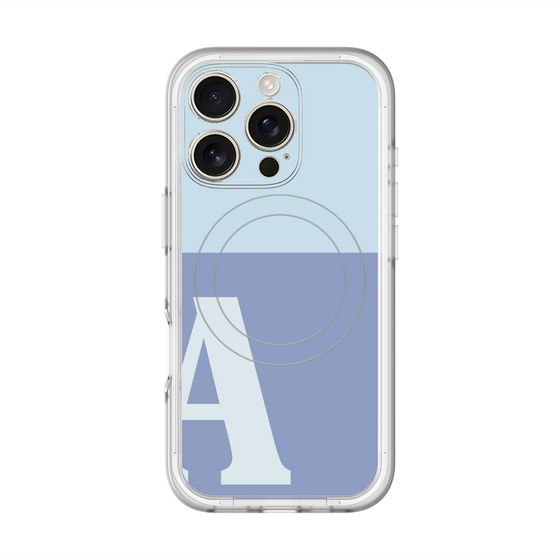 スリムプロテクションプレミアムケース with MagSafe［ オリジナル - initial two tone - A blue ］