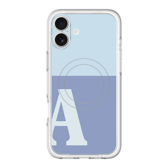 スリムプロテクションプレミアムケース with MagSafe［ オリジナル - initial two tone - A blue ］