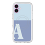 スリムプロテクションプレミアムケース with MagSafe［ オリジナル - initial two tone - A blue ］