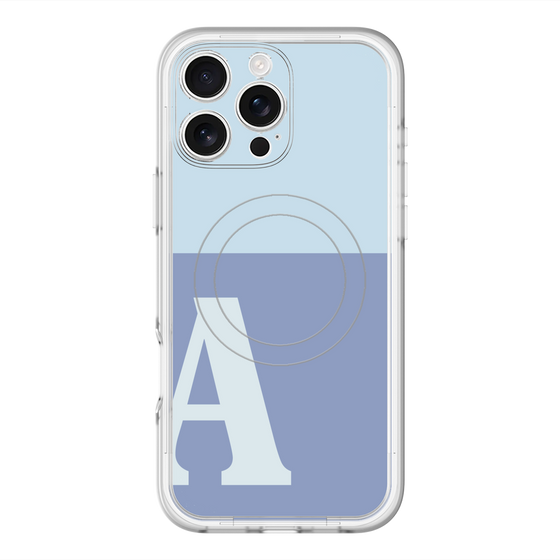 スリムプロテクションプレミアムケース with MagSafe［ オリジナル - initial two tone - A blue ］