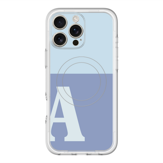 スリムプロテクションプレミアムケース with MagSafe［ オリジナル - initial two tone - A blue ］