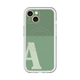 スリムプロテクションプレミアムケース with MagSafe［ オリジナル - initial two tone - A green ］