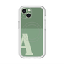 スリムプロテクションプレミアムケース with MagSafe［ オリジナル - initial two tone - A green ］