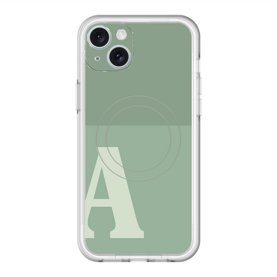 スリムプロテクションプレミアムケース with MagSafe［ オリジナル - initial two tone - A green ］