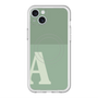 スリムプロテクションプレミアムケース with MagSafe［ オリジナル - initial two tone - A green ］