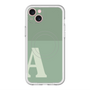 スリムプロテクションプレミアムケース with MagSafe［ オリジナル - initial two tone - A green ］