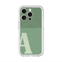スリムプロテクションプレミアムケース with MagSafe［ オリジナル - initial two tone - A green ］
