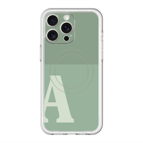 スリムプロテクションプレミアムケース with MagSafe［ オリジナル - initial two tone - A green ］
