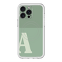 スリムプロテクションプレミアムケース with MagSafe［ オリジナル - initial two tone - A green ］