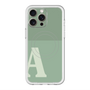 スリムプロテクションプレミアムケース with MagSafe［ オリジナル - initial two tone - A green ］